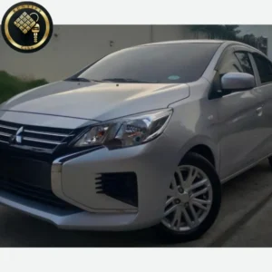 Mitsubishi Mirage G4 in silver, a 5-seater sedan for rent in Cebu