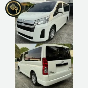 Toyota Grandia GL in white, a passenger van for rent in Cebu