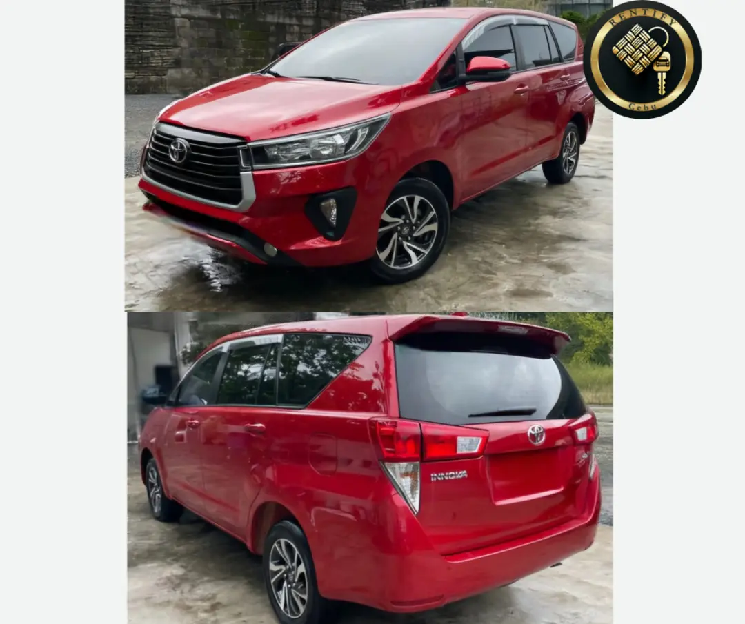 Toyota Innova Red 7-seater MPV for rent in Cebu