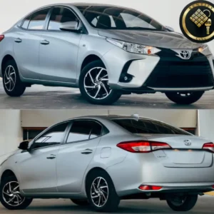 Toyota Vios in silver, a 5-seater sedan for rent in Cebu